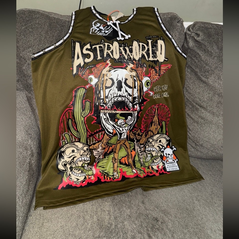 NWT- Brand X Astroworld Basketball Jersey by Travis Scott - 4XL